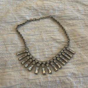 Banana Republic statement silver jewel necklace